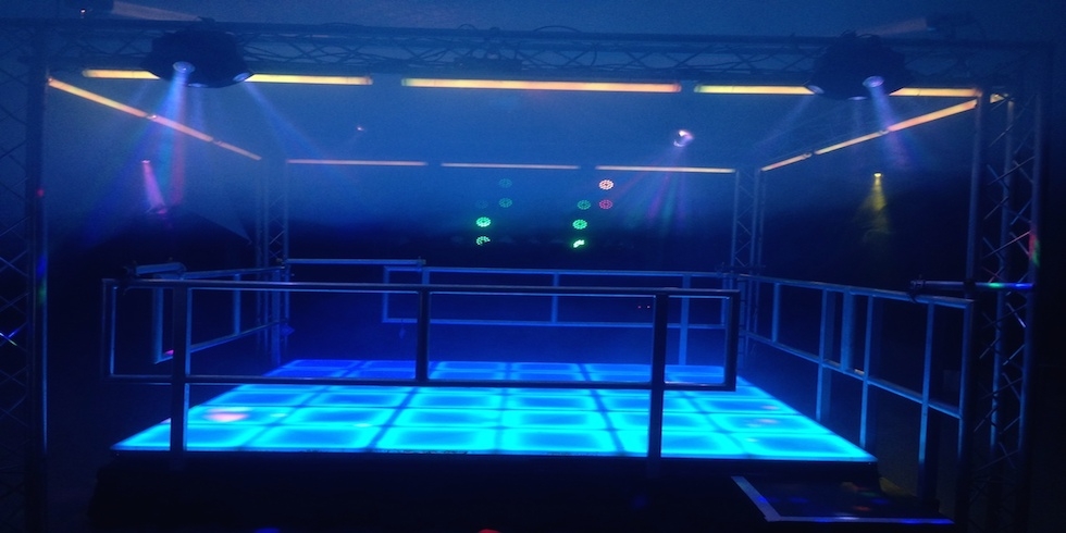 LED Dancefloor on a raised platform